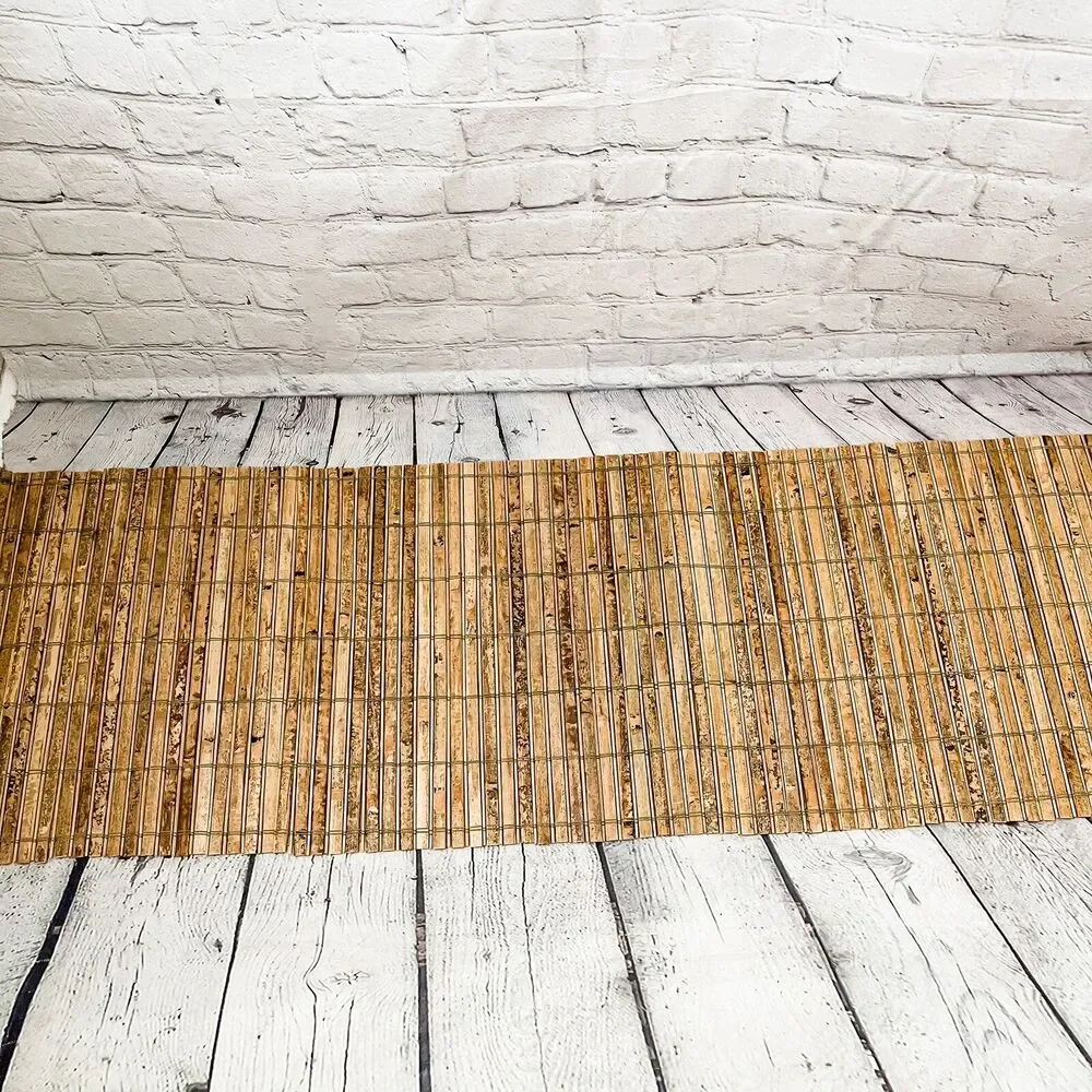 Vtg Lot 8 Nautical Bamboo Reed Wood Placemats & Table Runner Tiki Bar Tropical